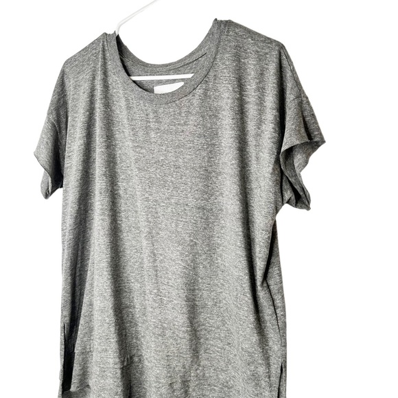Current/Elliott Heather Oversized Grey Jersey High Low Tee T-Shirt 1/Small - Picture 11 of 16